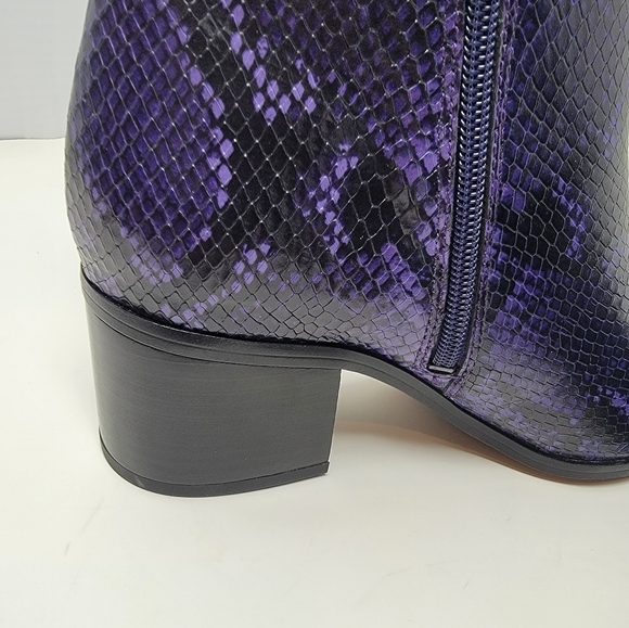 FRANCO SARTO Darona western boot purple snakeskin violet women's size 7.5 - Picture 6 of 14